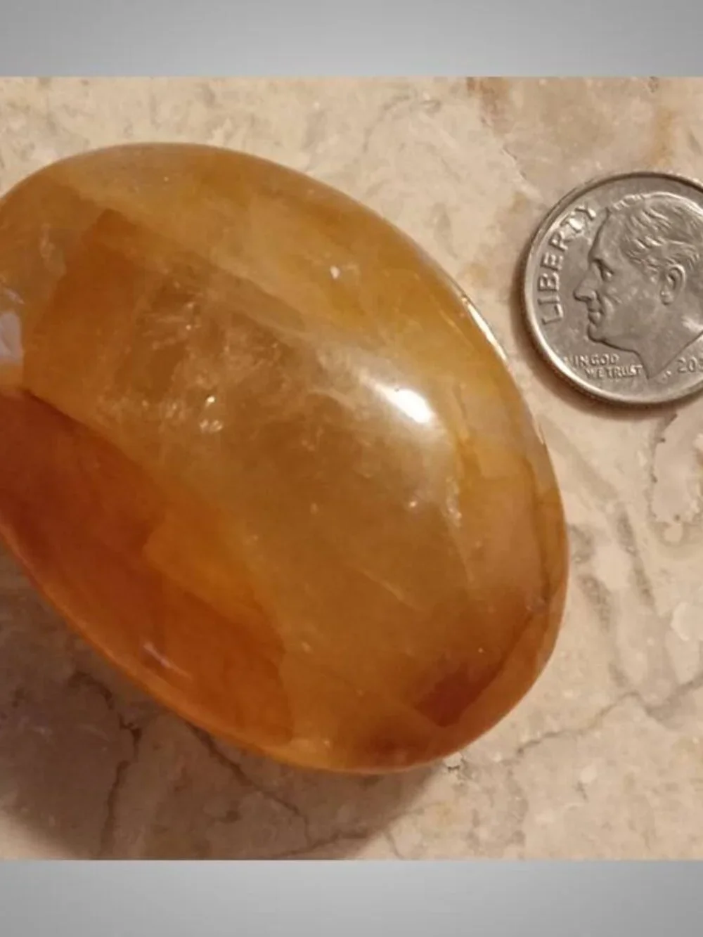Golden Healer palm stone Abundance Confidence Prosperity 02